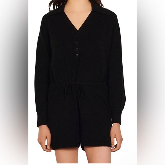 Sandro Marcie Long Sleeve Cashmere Romper - NWT - Size 38 (US 6) - Picture 1 of 14